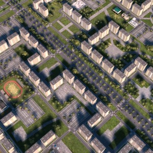 Novograd social housing aerial
