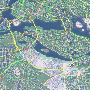 South-west part of Stockholm with traffic