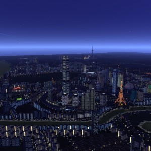 my town at night