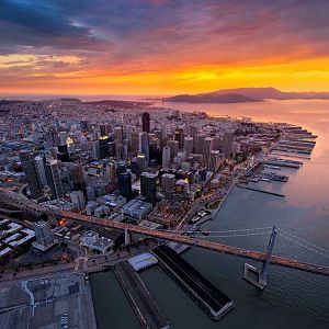 Sunset over San Francisco