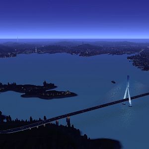 Åleborg Bay at night