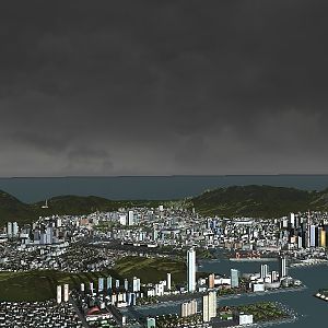 aerial vew city