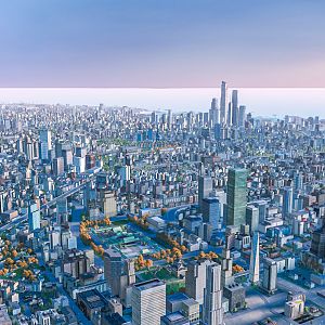 Aerial photograph of Haichuan metropolitan area
