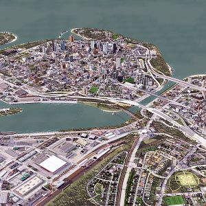 Nicaumenee - Downtown and surroundings