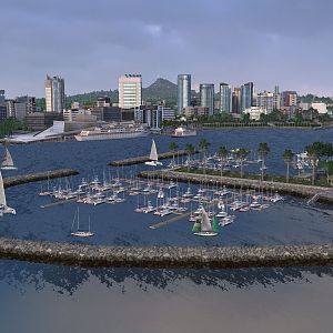 Southcliffe CBD from the Marina