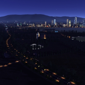 White Salmon Farming at Night